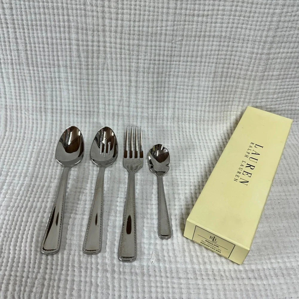 Lauren Ralph Lauren 4 Pc. Hostess Set Sinclair Stainless Steel